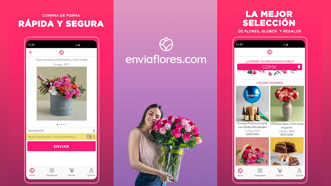 Browsing the Envia Flores App