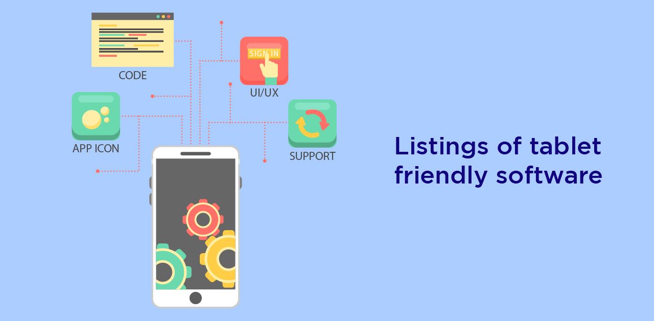 Listings of tablet-friendly software