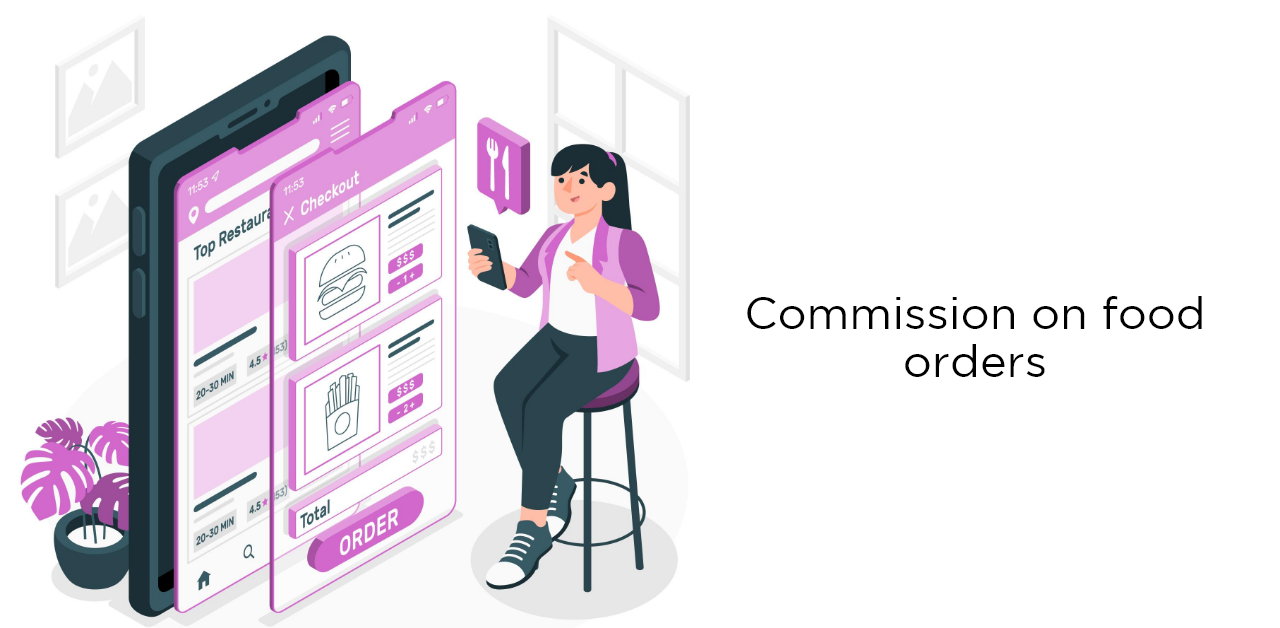 Commission on food orders