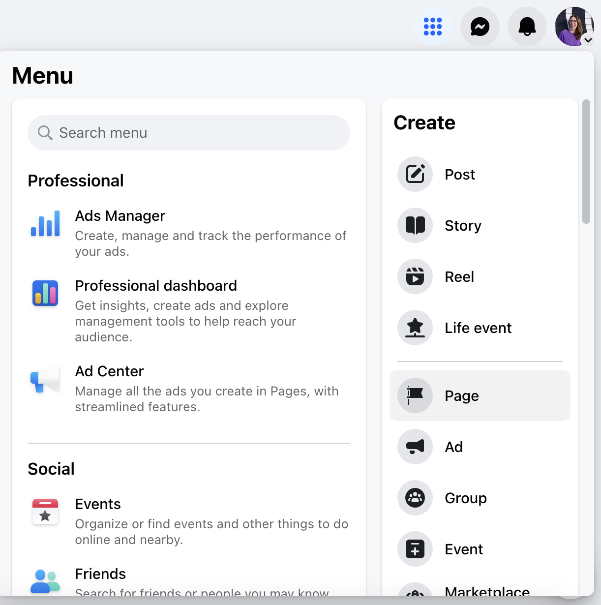 Create a Facebook Business Page