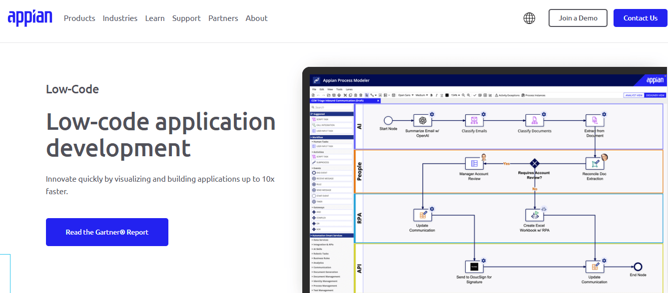 Appian: A Comprehensive Low-Code Platform